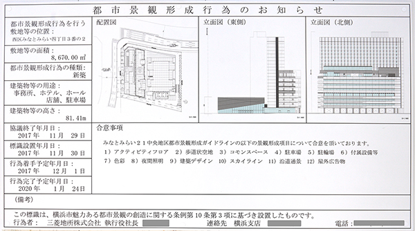 (仮称)MM21地区47街区開発計画(コーエーテクモゲームス本社／東急REIホテル／(仮称)KT Zepp Yokohama)の建築計画のお知らせ