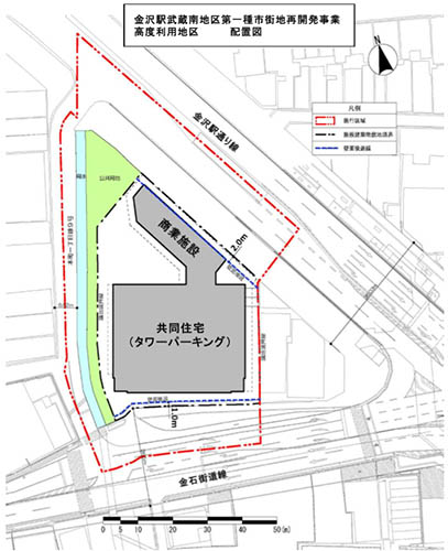 金沢駅武蔵南地区第一種市街地再開発事業
