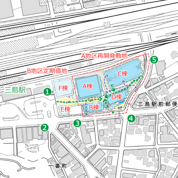 三島駅南口東街区A地区第一種市街地再開発事業