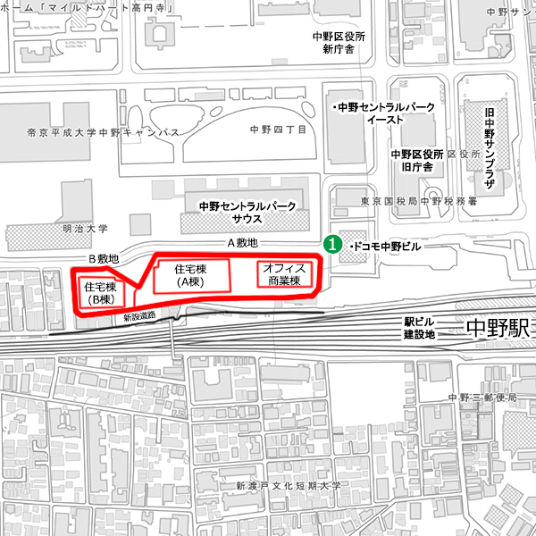 パークシティ中野（囲町東地区第一種市街地再開発事業）