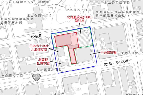 (仮称)札幌北1西5 (旧北海道放送本社跡地) 計画