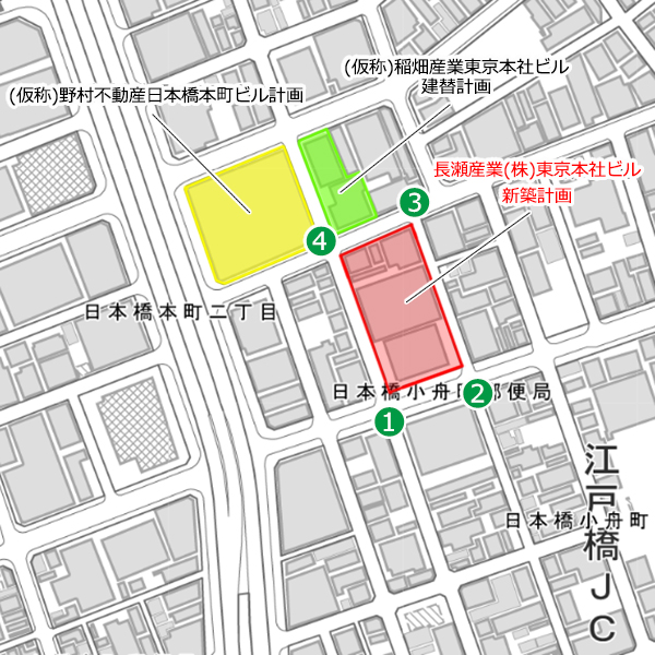 長瀬産業(株)東京本社ビル新築計画