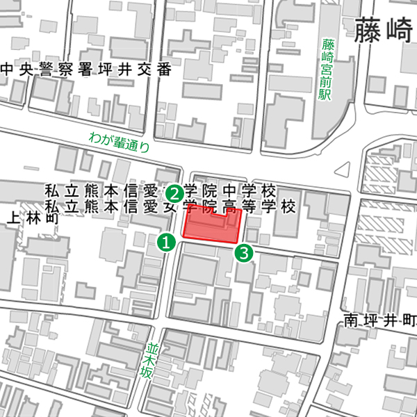 (仮称)熊本市中央区南坪井町6計画新築工事