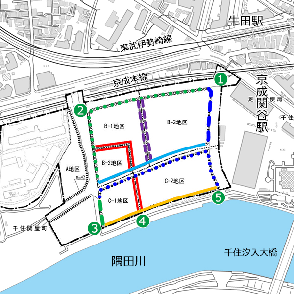 千住大川端地区