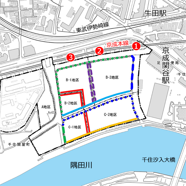 千住大川端地区