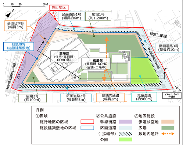 三田五丁目西地区第一種市街地再開発事業