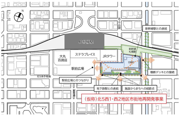札幌駅交流拠点北5西1・西2地区市街地再開発