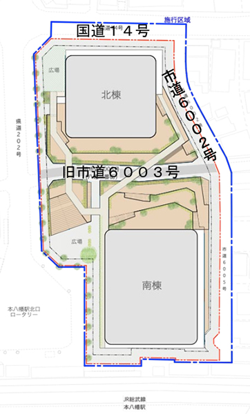 本八幡駅北口駅前地区第一種市街地再開発事業